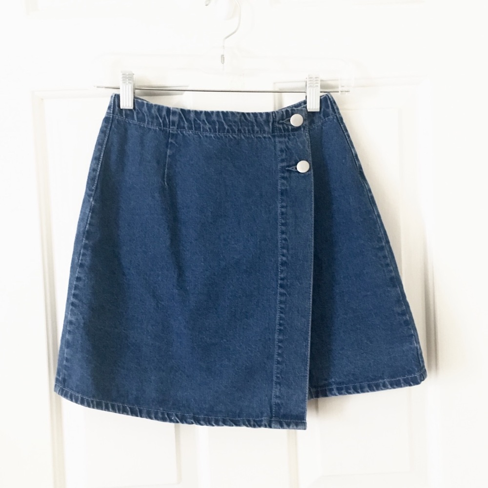Boohoo Asymmetrical Denim Skirt